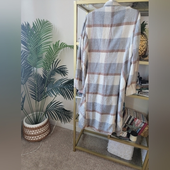 NWOT Vici Dolls Plaid Checkered Long Sleeve Fall Coat - Size Large - Picture 3 of 8